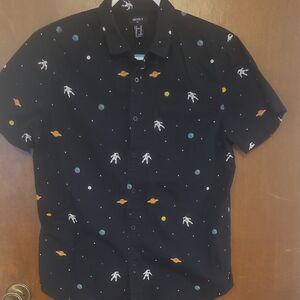 H&M Black Astronaut Print Casual Shirt